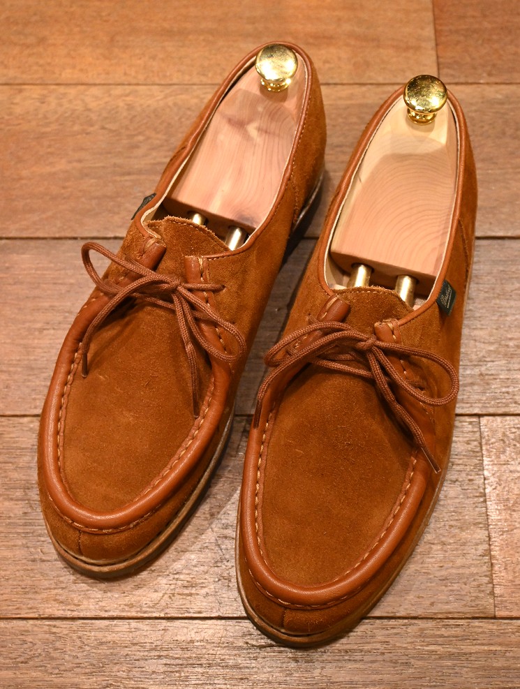 EXCELLENT USED) PARABOOT MICHAEL パラブーツ ミカエル スウェード シューツリー/箱つき (WHISKY/42)  美中古 - 7th