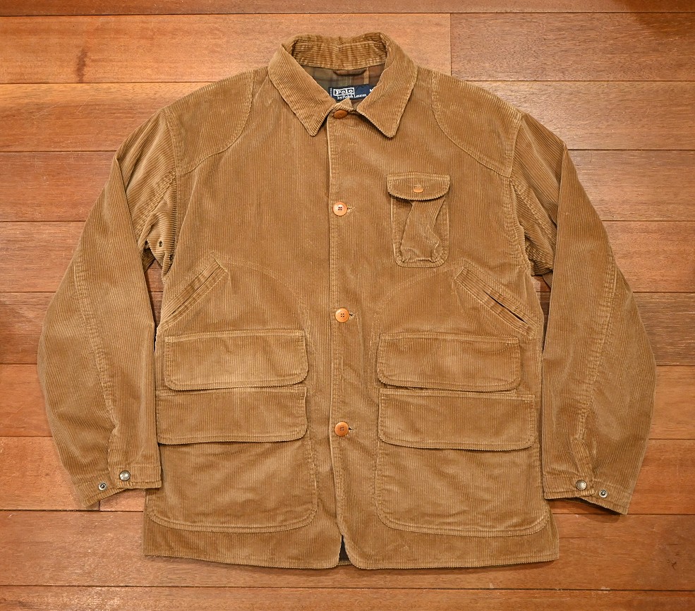 90s Polo Ralphlauren ポロラルフローレン コーデュロイ ハンティングジャケット【BROWN/M】ビンテージ 古着 - 7th