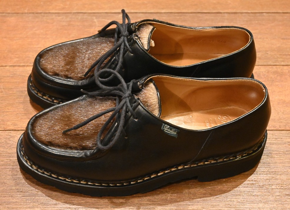 PARABOOT MICHAEL パラブーツ ミカエル フォック アザラシ 箱つき (BLACK/40) 廃盤 ビンテージ 美中古 - 7th