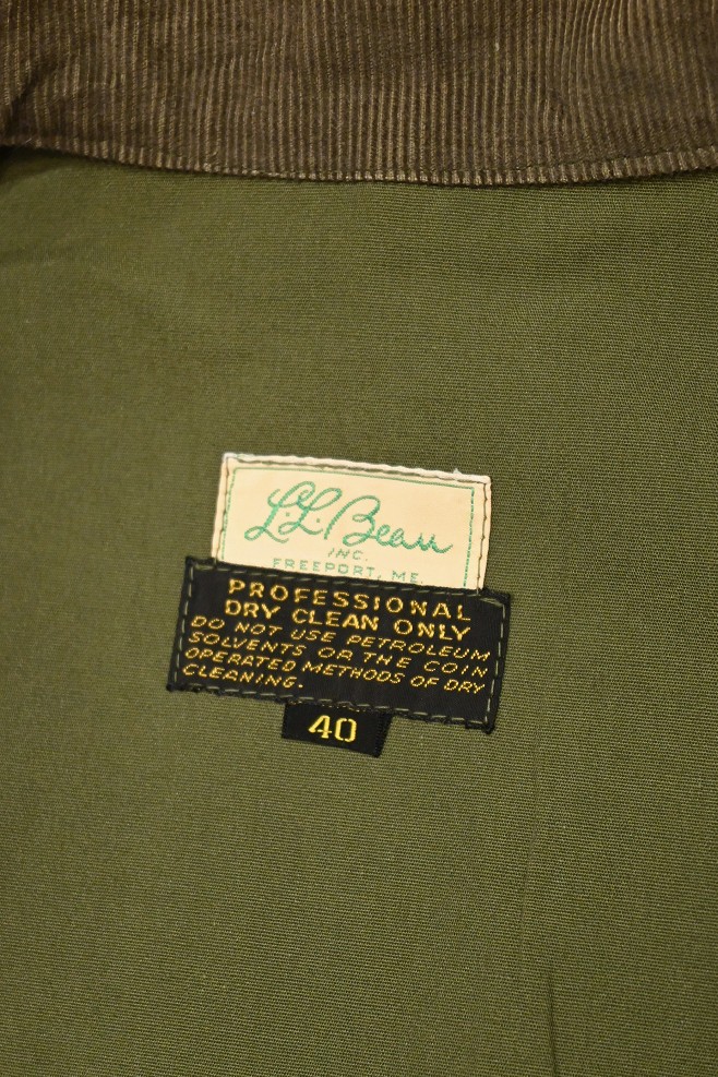 60s LL BEAN WADEN JACKET ワーデンジャケット フィッシングジャケット (OLIVE GREEN/40) エルエルビーン  LLビーン ビンテージ 中古 - 7th