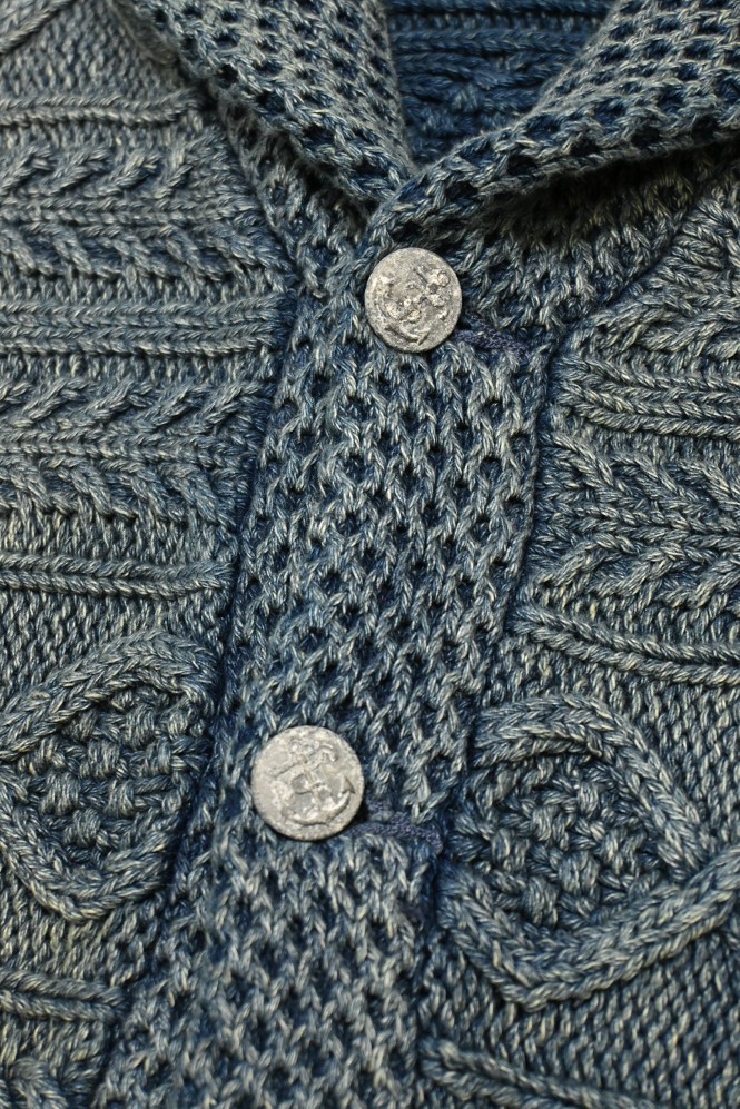 RRL INDIGO SHAWL COLLAR KNIT CARDIGAN インディゴ ショールカラー